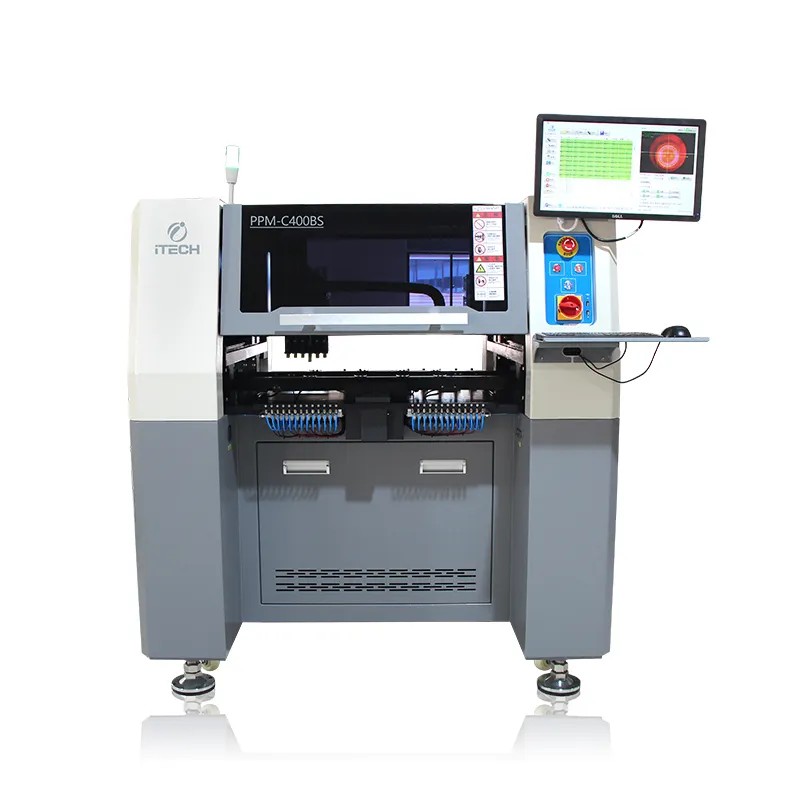 Electronic Production Machinery High Precision SMT Pick And Place Machine 2 Head Automatic Pick And Place Pcb Making Machine