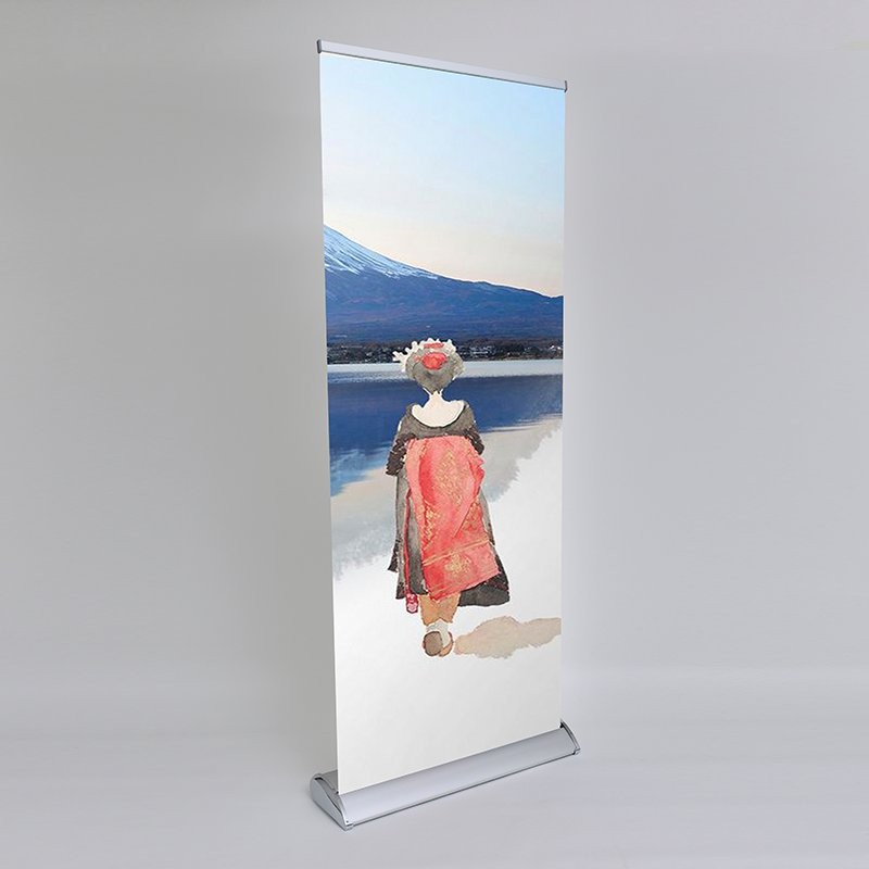 High Quality 80*200cm Aluminum Exhibition Pull Up Banner Economical Roll Up Display Rollup Banner Stand for Advertising
