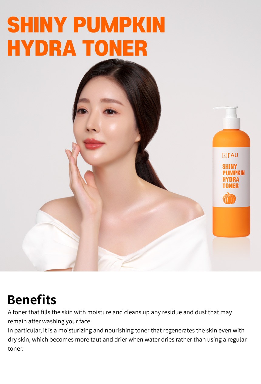 CPNP FAU Shiny Pumpkin Hydra Toner 500ml Nutrition Calming damaged facial care moisturization K-beauty Korea cosmetic