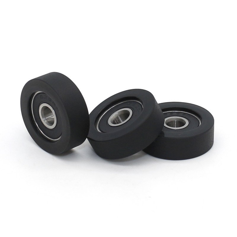 Manufacturers supply pulley 625RS flat door door Wheel shower room bearing plastic-coated rubber coated roller 5*22*7mm