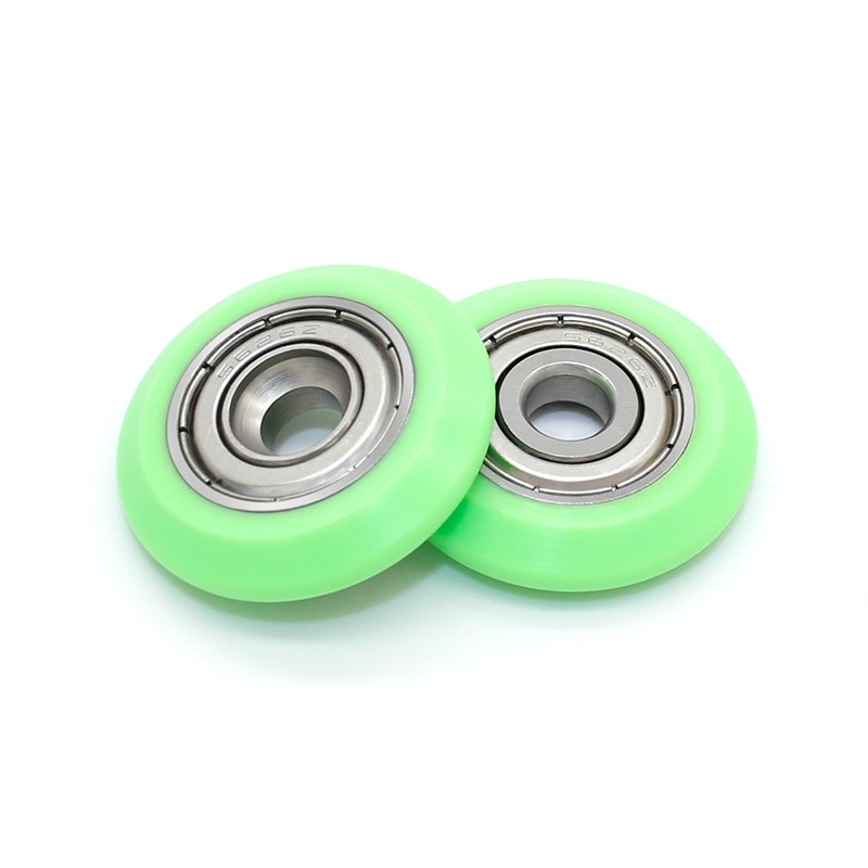 Manufacturers produce non-pulley S626Z bearing coated rubber pulley V - shaped rhomboid roller drawer door door roller wholesale