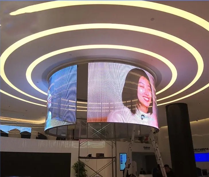 Led flexible screen Full color HD indoor and outdoor shaped screen creative soft screen