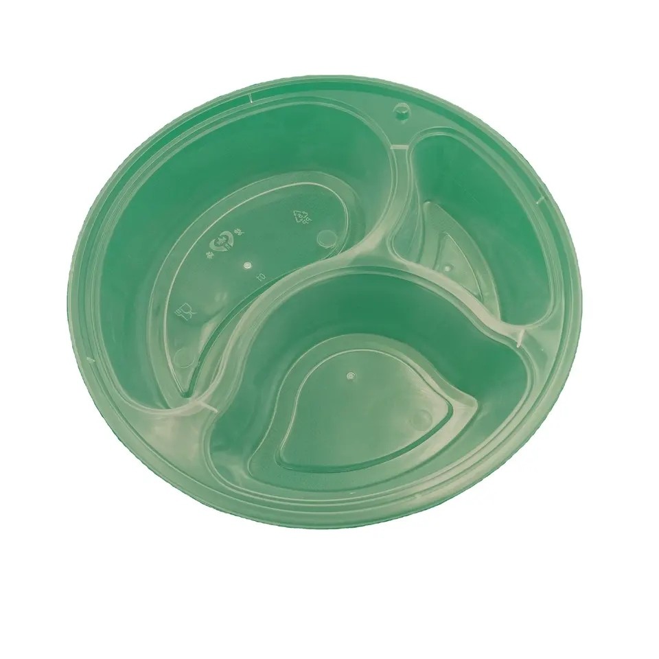 Safe Food Plate Containers Oven and Micrwave Plastic Microwaveable Disposable Black Custom Customized Logo Item Packaging HMF