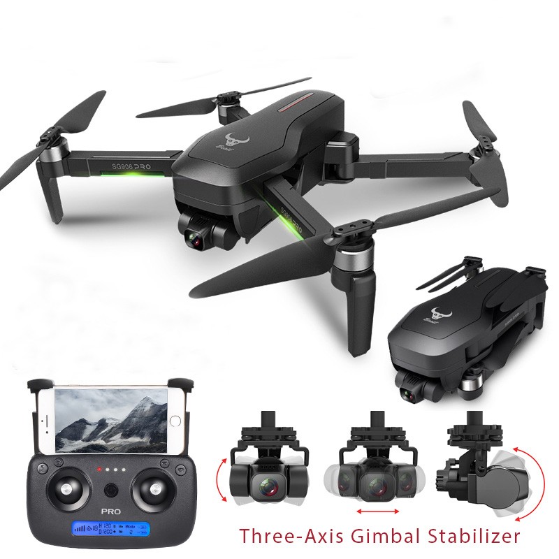 4k HD mechanical 3-Axis gimbal camera 5G wifi gps system supports TF card drones distance 1.2km drone sg906 pro2