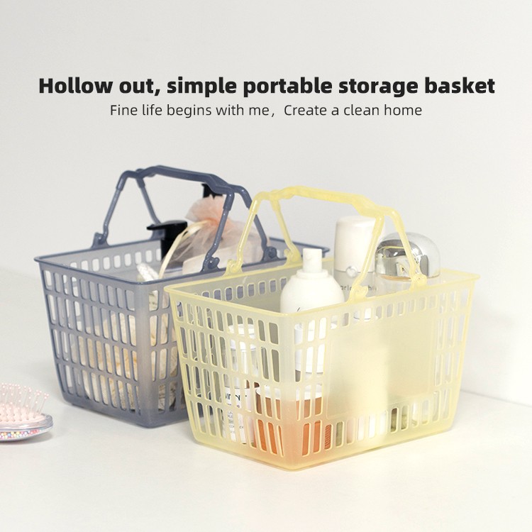 QJMAX Household Plastic Organizer Hand-basket Storage Basket