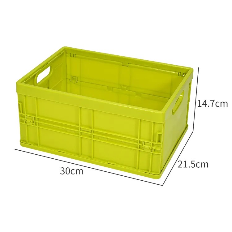 Home Small Organizer Desktop Folding Foldable Crate Plastic Folding Storage Basket Collapsible Storage Crate