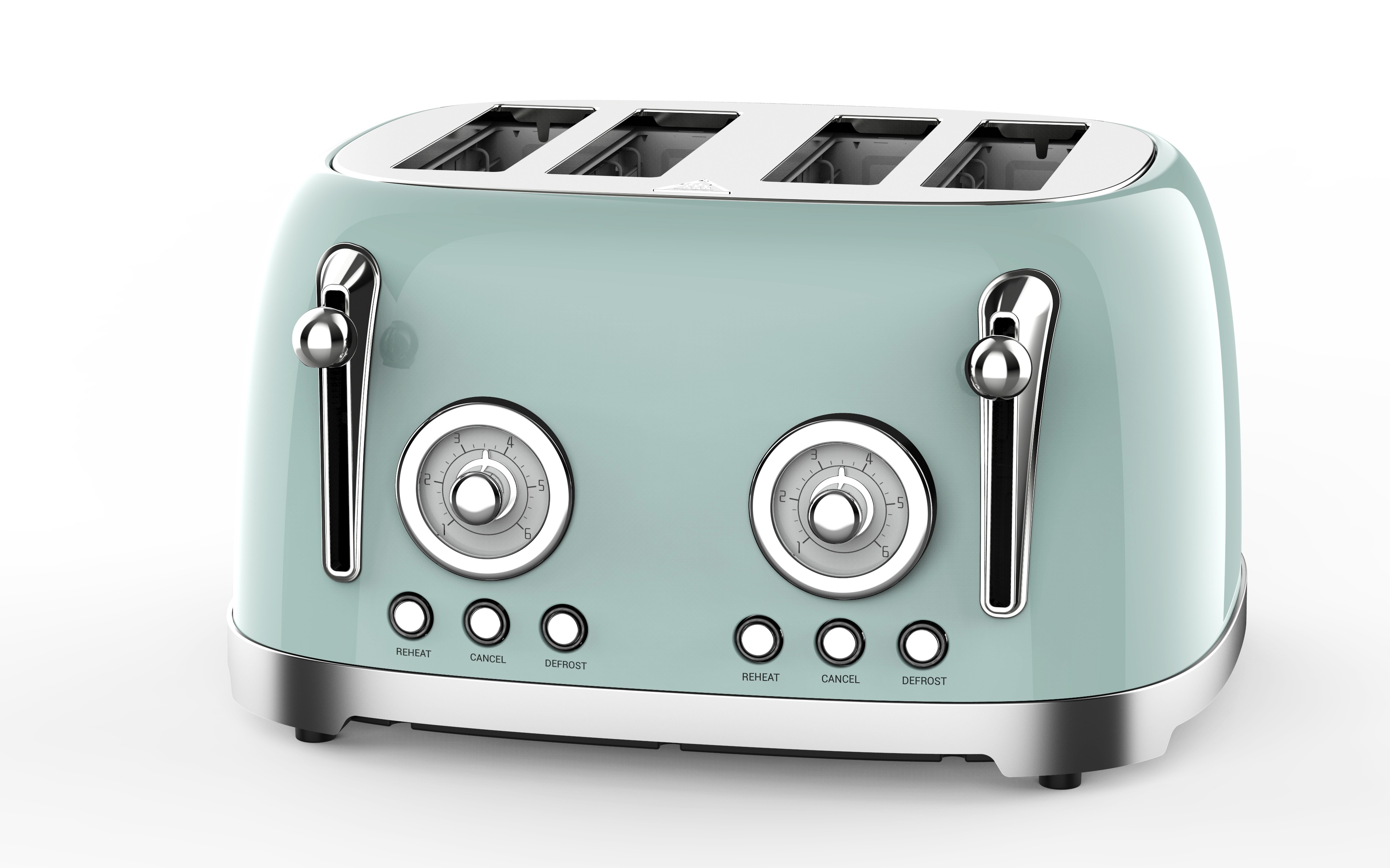 factory direct sale retro style stainless steel Home Brackfast appliance 4 Slicer Bread Toaster