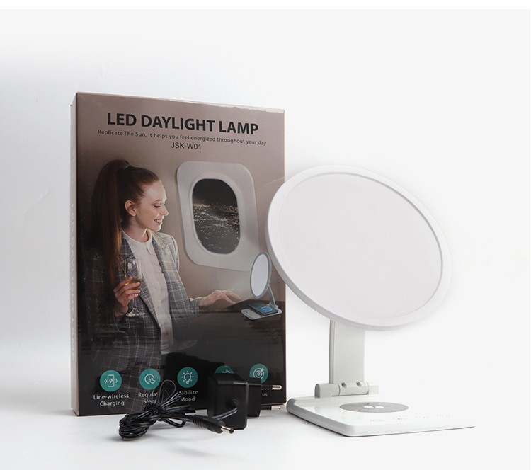 New Arrive ABS Mobile Phone Wireless Charging Daylight Sad Lamp Therapy Lamp SAD Light for Depression