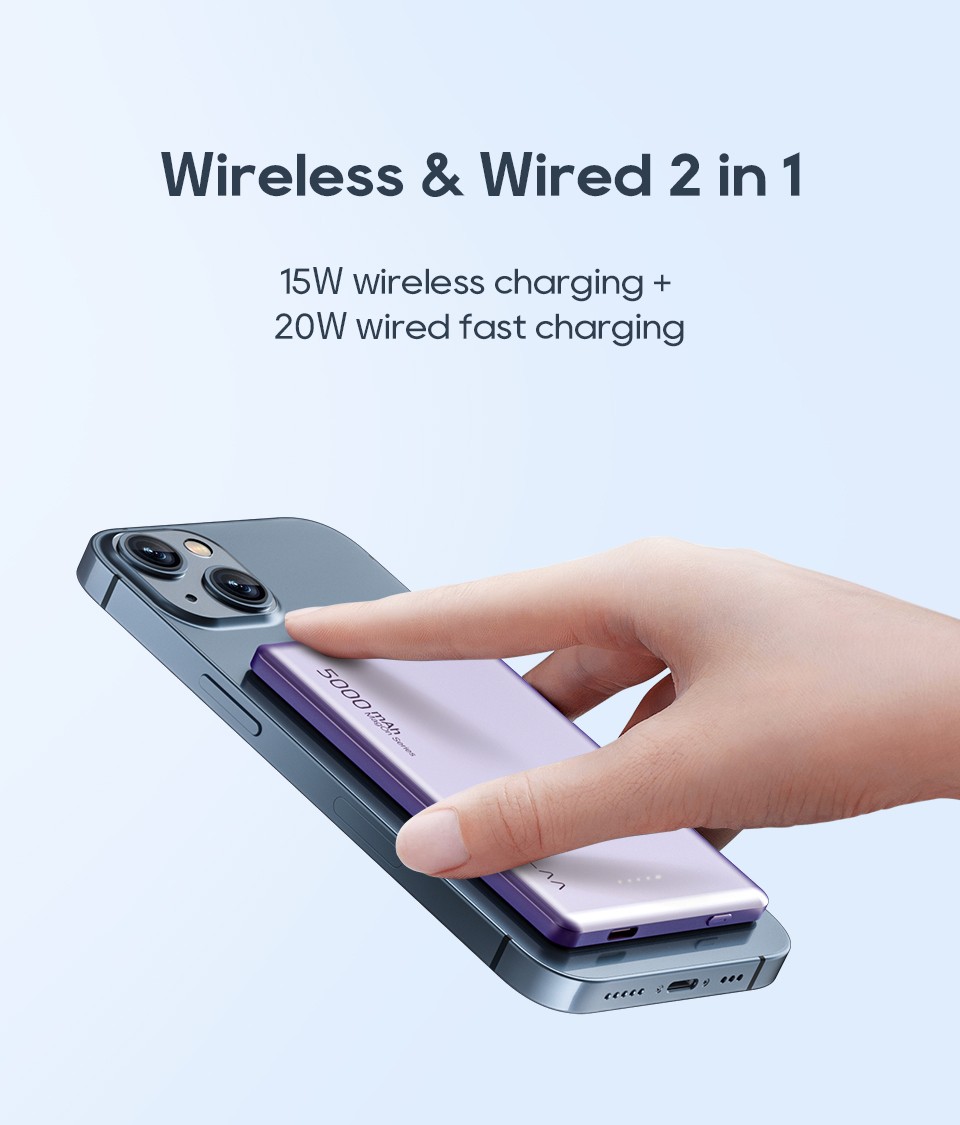 Hot Selling New 2023 Products Wireless Charger Wireless Charging Power Bank For Mobile Phone power bank magnetique universel