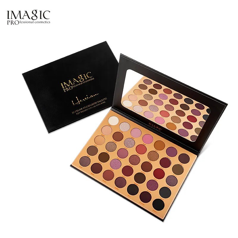 Terbaik menjual merek sendiri 35 warna palet eyeshadow mutiara matte palet eye shadow tahan air