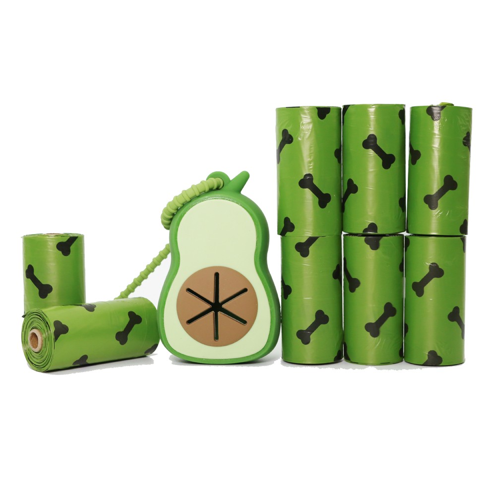 Wholesale Biodegradable Eco Friendly Dog Poop Bag Silicone Poop Bag Holder Dispenser Compostable Pet Shit Waste Bag PVC Clip