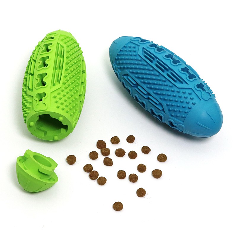 Interactive Dog Teeth Clean Toothbrush Durable Rubber Dog Leak Food Training Toy
