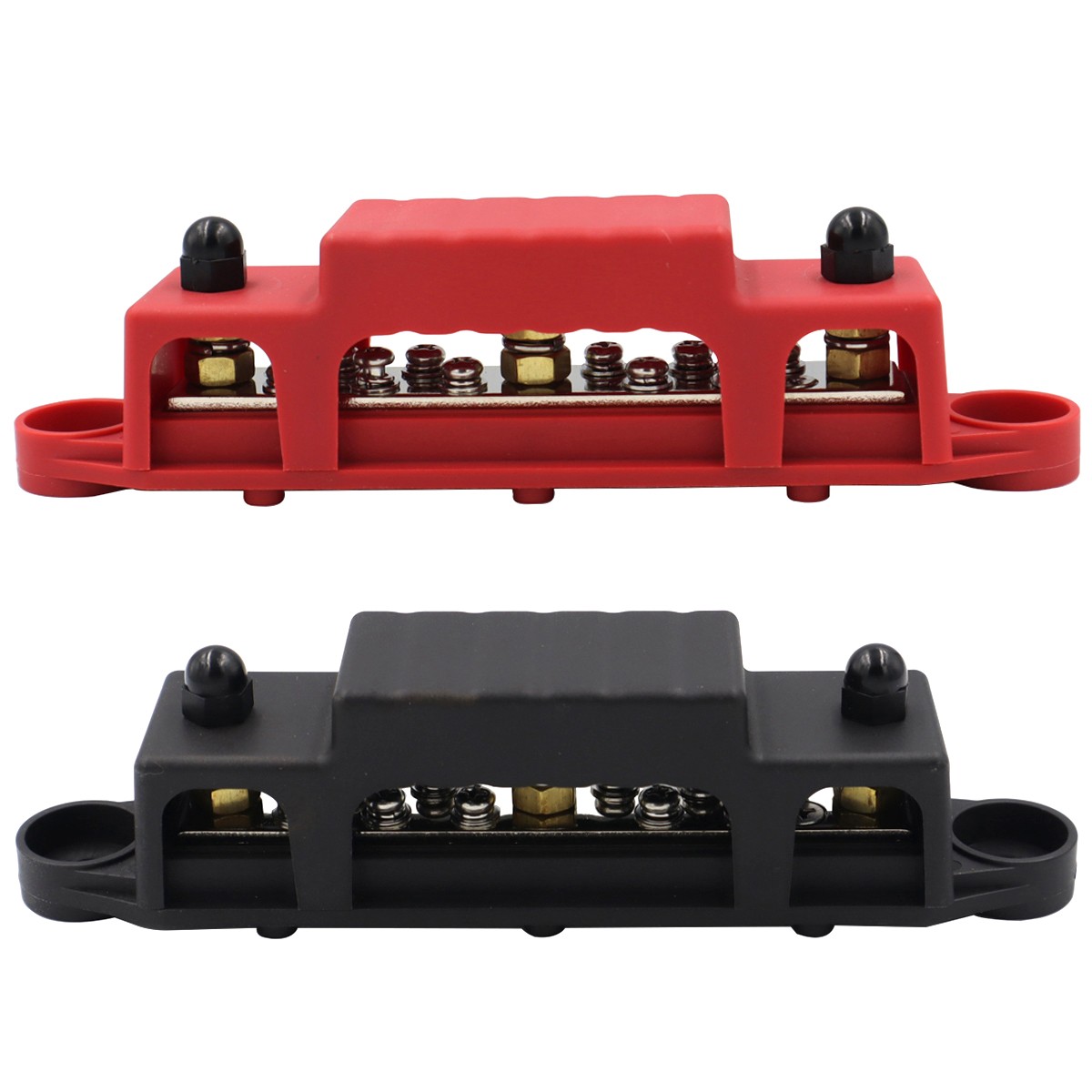 Automatic Marine Electric Busbar 3 Stud1/4" M6Post Battery Power Distribution Terminal Block 150AMP