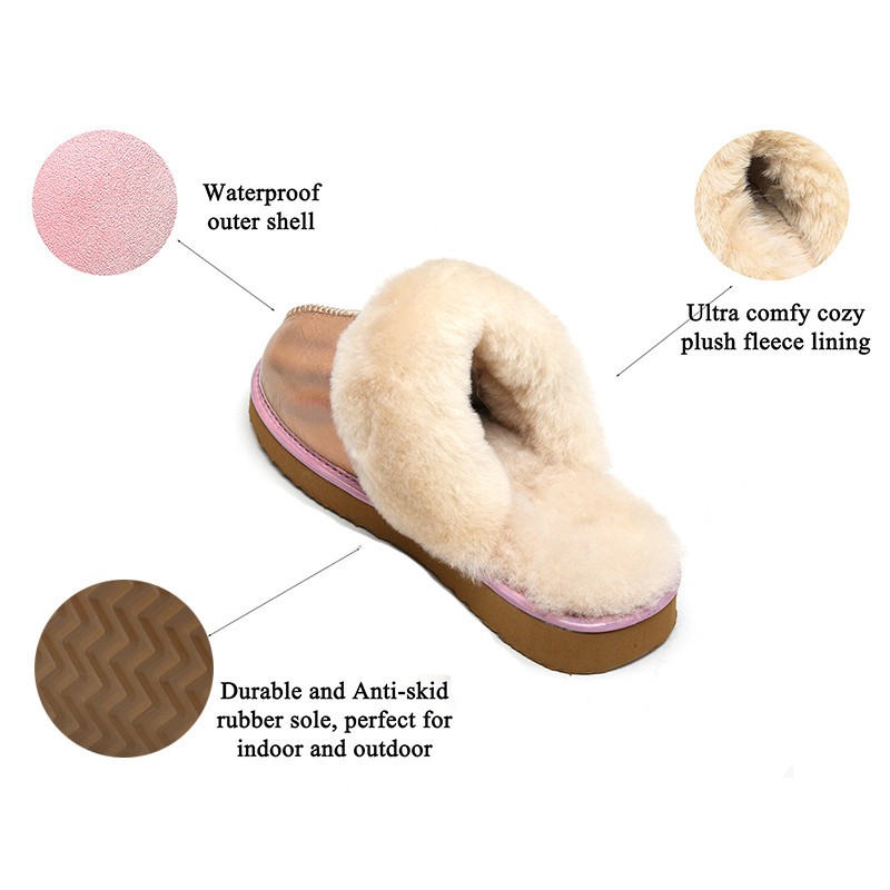 pink slippers Cotton autumn/winter cotton shoes indoor cozy open toe slides