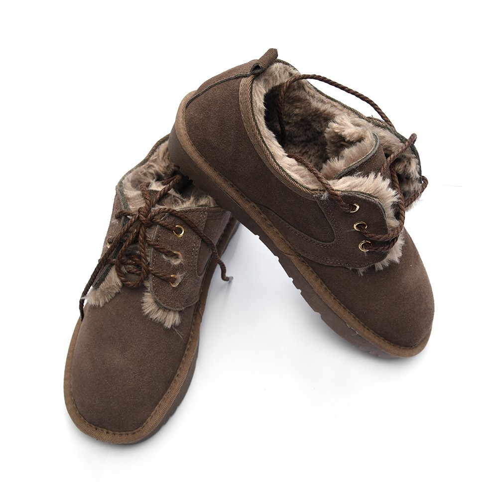 Genuine Sheepskin Warm Winter Short Classic Boots For man