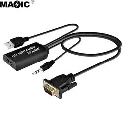 high quality Vga to hdmi HD video converter adapter cable