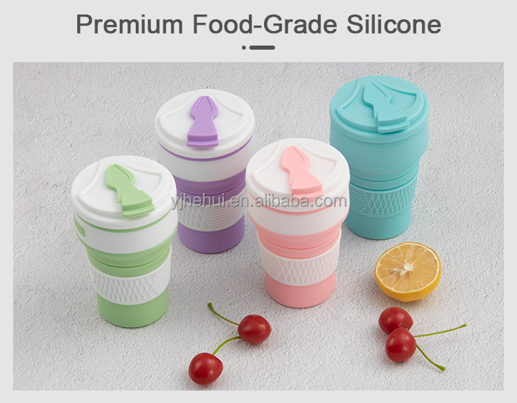 Silicone Folding Water Cup Portable Telescopic Drinking Collapsible Coffee Cup Durable Folding Cup