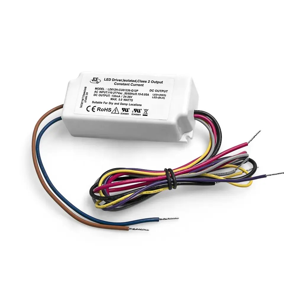 Es UL 12W 110-277V ac Constant Current 250mA 350ma 290mA 500mA 1A 15-24V 30-42V 42-48V dc 0-10v Dimming Led driver