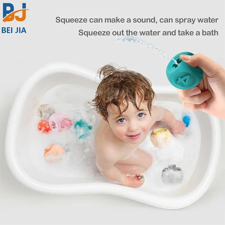 6pcs baby soft building blocks baby teethers montessori sensory infant bath toys squeeze play with number animal shapes textures
