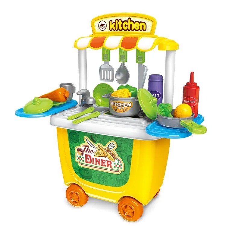 31pcs mini kitchen play set for toddlers girl baby pretend play plastic kitchenware cooking food toys