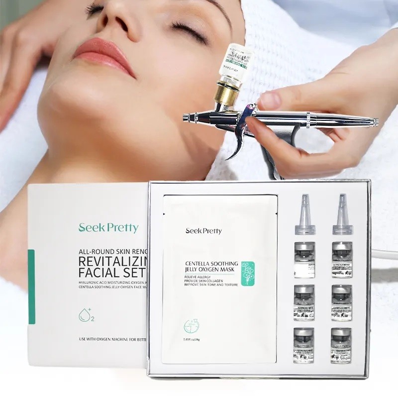 Spa Use Oxygen Facial Skin Rejuvenation Whiten Beauty Oxygen Facial Machine Professional Skin Care Set for Machine