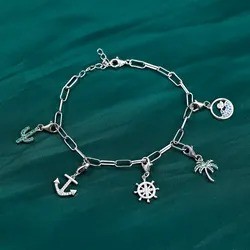 Grace Movable 18K Plated Gold Filled Bulk Wholesale 925 Sterling Silver Custom Lobster Clasp Bracelet Pendant Charm With Clasp