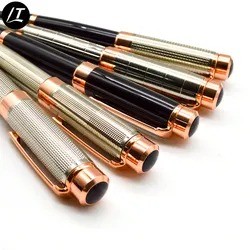 Luxury gold pen customized logo metal ballpoint pen 1.0mm ink