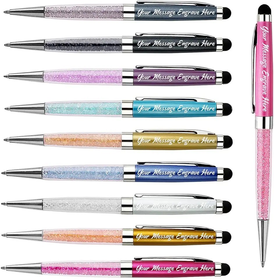 Cheaper crystal pen metal stylus ballpoint pen for girl birthday gift
