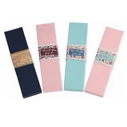 Luxury New hardcover paper pen package Box Set Shining Diamond floating liquid Pen With Box crystal Twist Pen