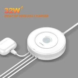 LDNIO AW003 Wholesale Universal 5W/7.5W/10W/15W Wireless Phone Charger Portable Custom Fast Charging Charger Pad For Smartphone