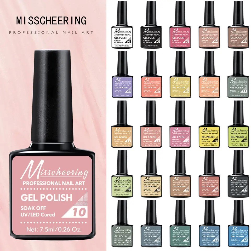 Wholesale 66 Color 7.5Ml Soak Off Nail Art Paint Polish Uv Gel Kit Set Reflective Private Label Gel Nail Polish