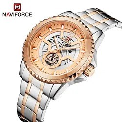 NAVIFORCE 9186 Wear-resistant Round Large Dial Men's scratch-resistant Quartz Movement Watch
