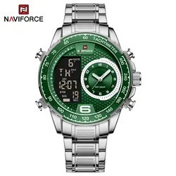 NAVIFORCE 9199 New Design Watches Famous Brands Dual Display Watch Led Digital Waterpoof Stopwatches