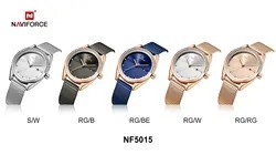 Naviforce 5015 Female Mesh Elegant Dress Watch Women Waterproof Simple Ladies Quartz Watch