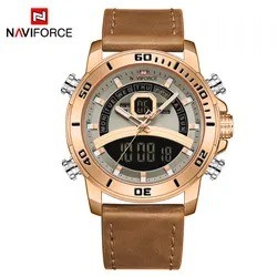 Luxury Wristwatch Men 30m Waterproof LCD Dial Sport Watch NAVIFORCE 9181
