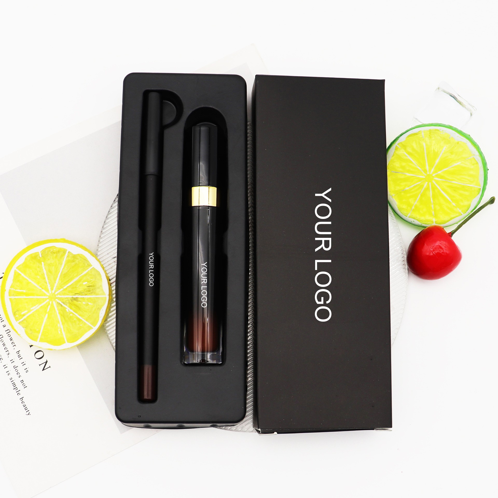 OEM Vegan Cruelty Free Lip Gloss Matte Liquid Lipstick And Lip Liner Kit Lipgloss And Lip Liner Set