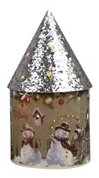 paper table light paper house light with sparkles roof christmas pattern for table decoration