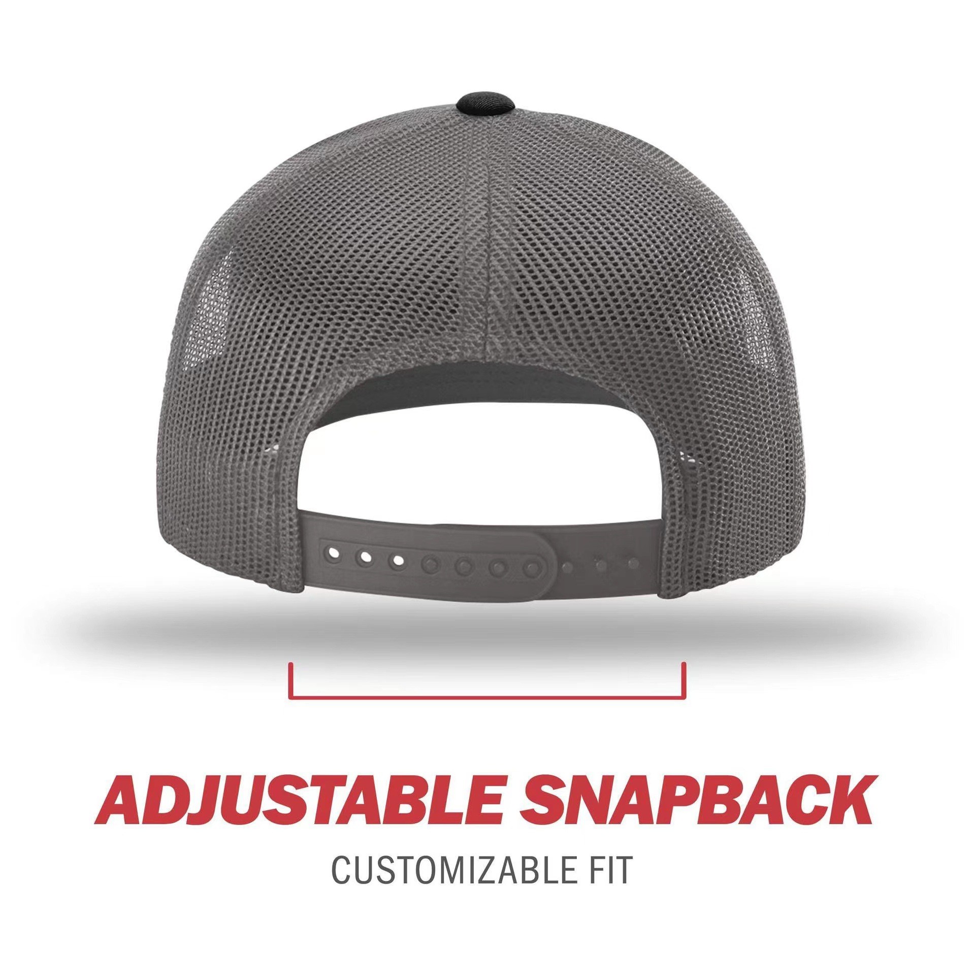 Custom High Quality 6 Panel Classic Polyester Cotton Low Moq Heather Grey Embroidery Patch Logo Mesh Trucker Cap Hat For man