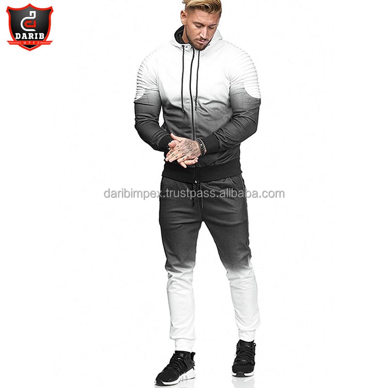 Custom Designed Sublimation Men Sweat Suit Double Tone Men's Plus Size Jogging Suits