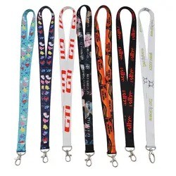 Zhongshan promotional custom printed neck polyester lanyard with logo free sample