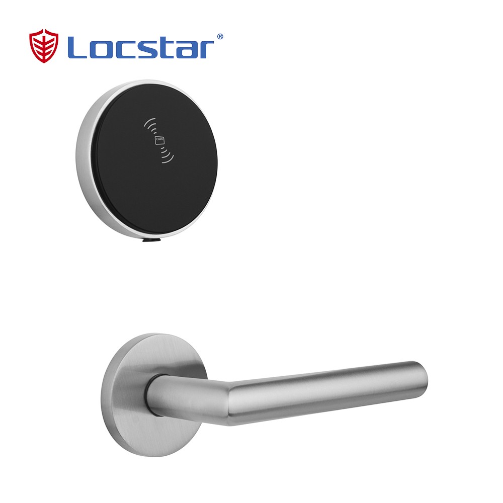 Locstar Stainless Steel High Security Rfid Card Silver Smart Hotel Electronic Door Locks