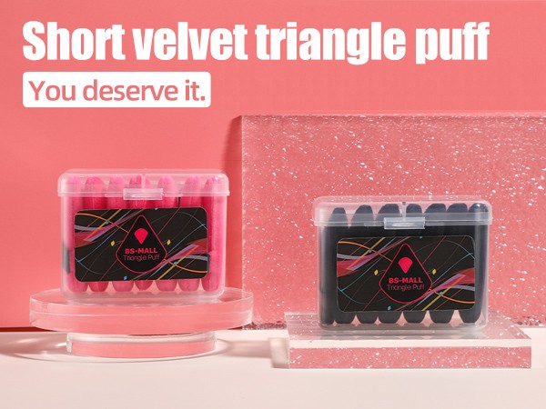 BS-MALL Triangle Makeup Puff Face Mineral Loose Powder Soft Wedge Shape Triangle Makeup Powder Puffs Custom Logo