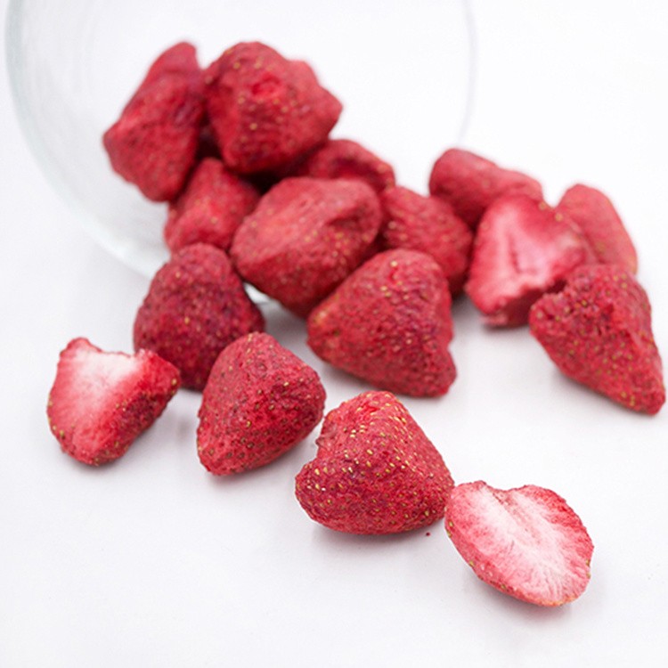 Freeze Dried Fruits Dry Freeze-Dried Strawberry Slice Freeze Dried Strawberry Dice Bulk Lyophilized Fruit Strawberry