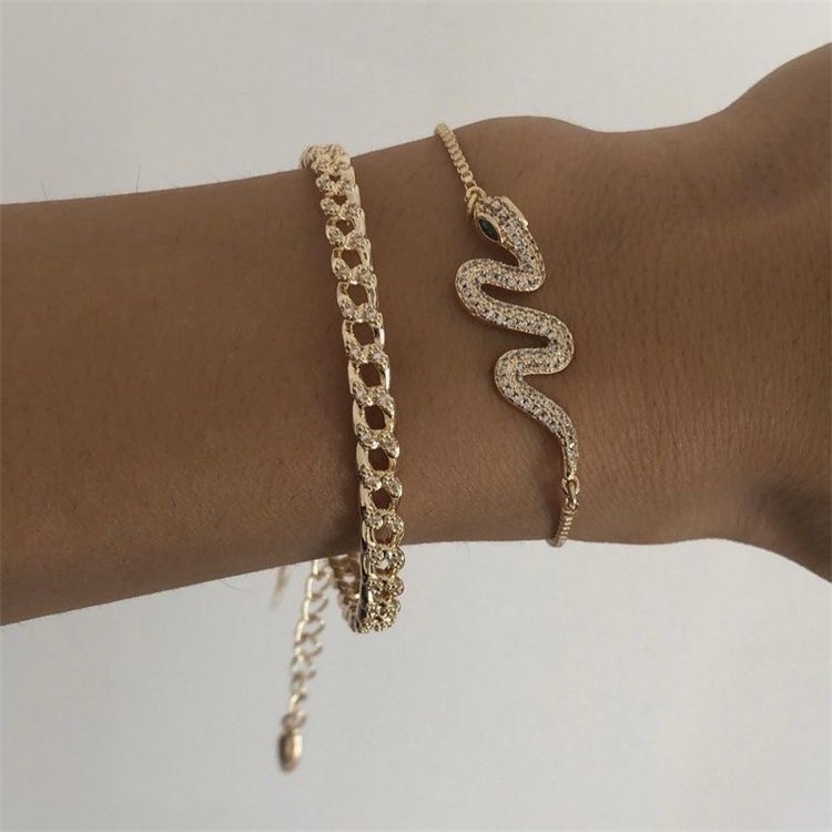 Romantic Party Fashionable Wholesale Jewelry Diamond Gold Charm Bracelets Women