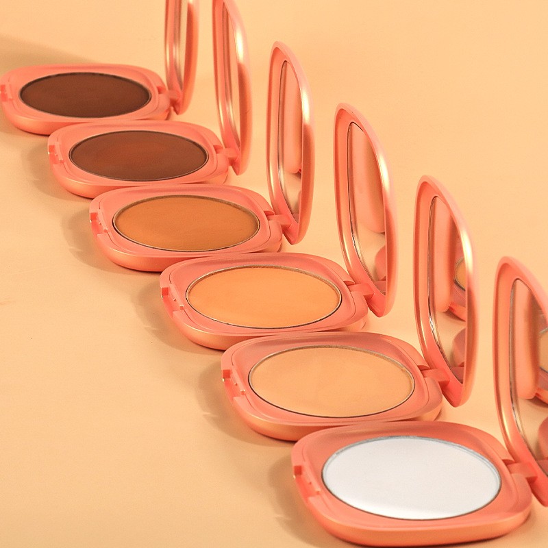 6 color private label cosmetics wholesale makeup powder pressed compact powder palette face powder