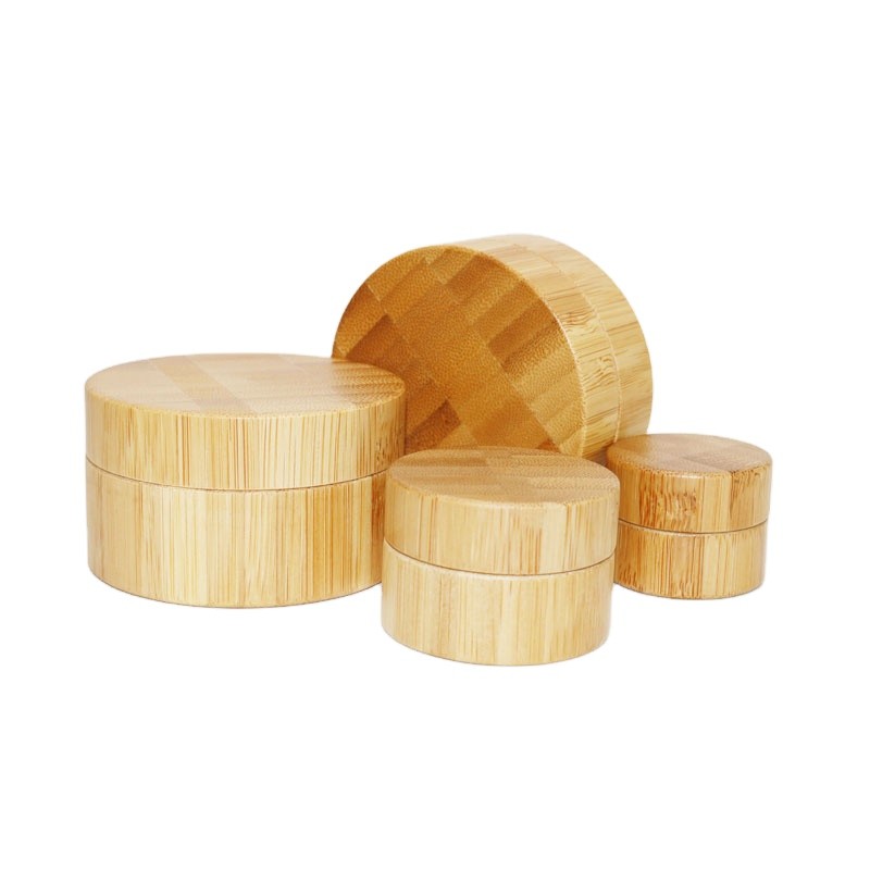 30g 50g 100g cosmetic packaging container bamboo wooden lids plastic inner wooden full bamboo cream jar