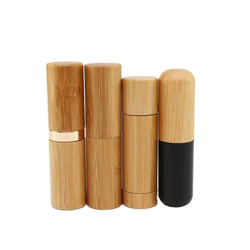 eco friendly 5g empty bamboo lip balm tube lipstick tube for cosmetic lipbalm tube