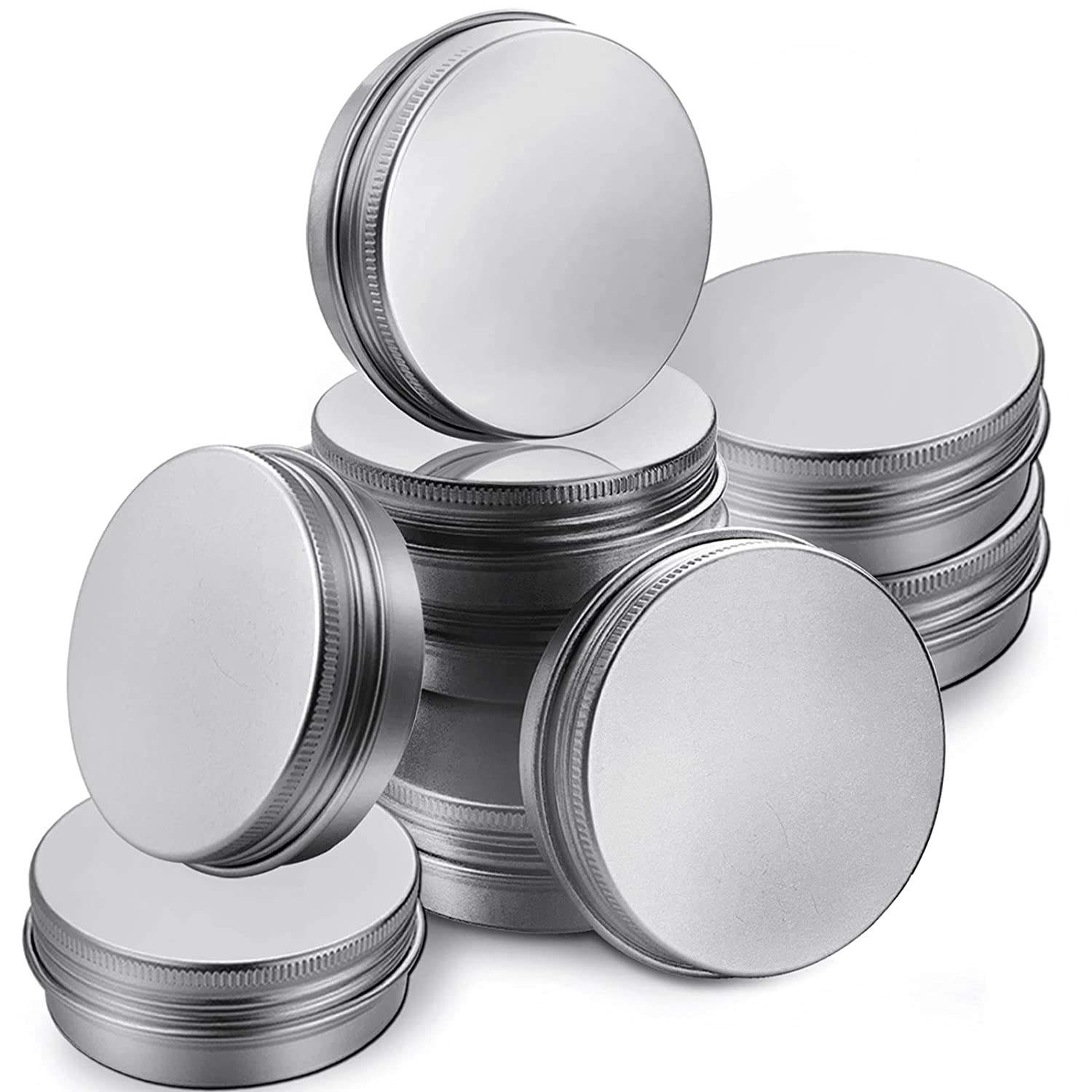 Custom Haric Wax Empty Storage Metal Cosmetic Cream Candle Aluminium Jars 5g 10g 15g 20g 30g 60g Round Aluminum Tin Can Box