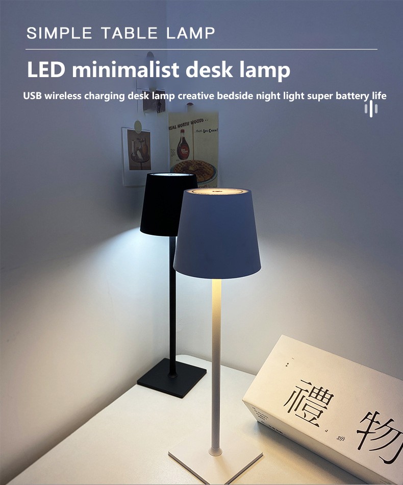 Luxury Modern Lampe de table Rechargeable Led Light Nail Lamp Manicure Desk Touch Control Table Lamp