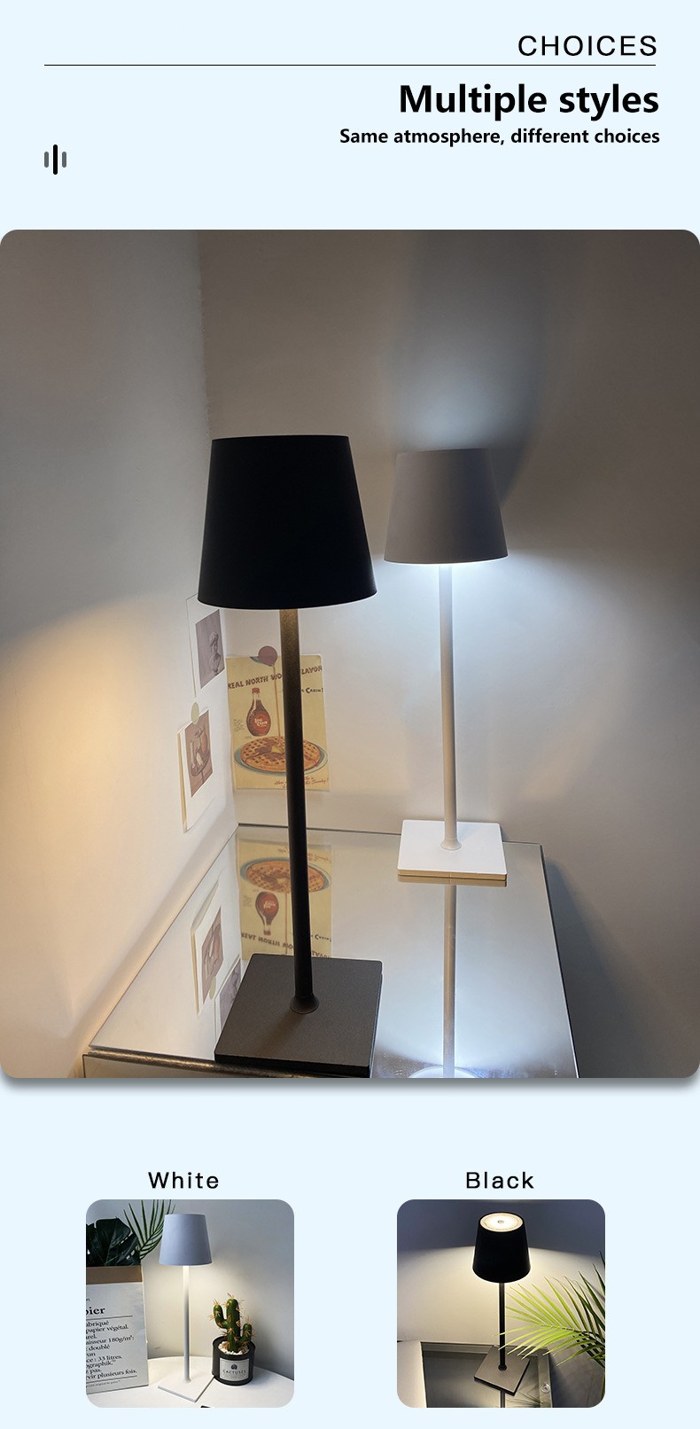 Wholesale Home Decor Luxury lampe de table Dimming Reading Desk Lamp For Study Rechargeable LED Table Lamp